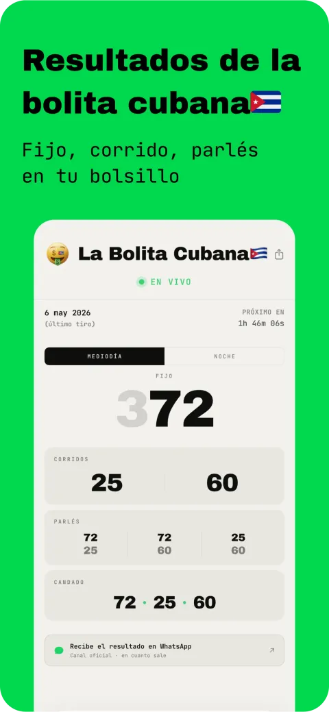 App de la bolita cubana para Android — descarga directa APK sin Google Play, resultados en tiempo real